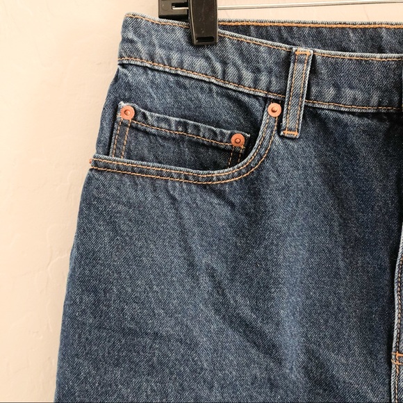 PINK VS High Rise Cut Jean Shorts Blue Wash 31 - Picture 3 of 5